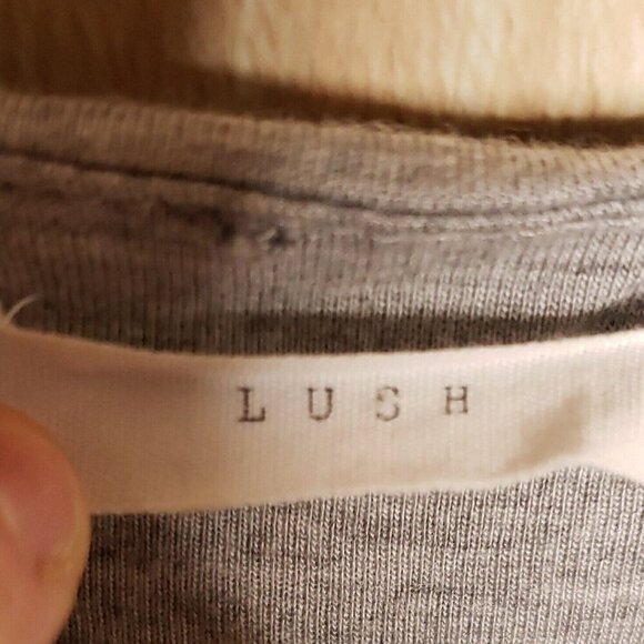 Lush Womens Mixed Material Knit Tulle Metallic Polka-dot Dress Medium - Picture 5 of 7